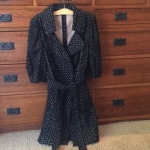 Black Eyelet Trench Coat